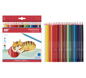 MP χρωματιστές ξυλομπογιές PP804, 24τμχ