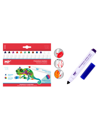 MP σετ χρωματιστών μαρκαδόρων σειράς Cameleon PP875, 12τμχ