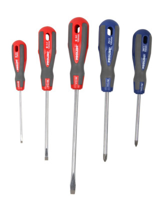 PROLINE σετ κατσαβίδια 10208, 3x ίσια & 2x σταυρωτά, μαγνητικά, 5τμχ PROLINE σετ κατσαβίδια 10208, 3x ίσια & 2x σταυρωτά, μαγνητικά, 5τμχ