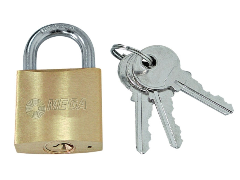 MEGA λουκέτο ασφαλείας 24250, 3x κλειδιά, μεταλλικό, 50mm
