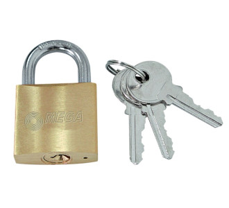 MEGA λουκέτο ασφαλείας 24263, 3x κλειδιά, μεταλλικό, 63mm