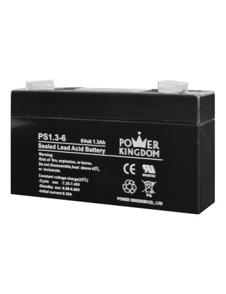 POWER KINGDOM μπαταρία μολύβδου PS1.3-6, 6V 1.3Ah