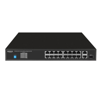 HIMAX PoE switch PS11602FE-L, 16x Ethernet PoE/2x Ethernet/2x SFP θύρες, έως 1000Mbps
