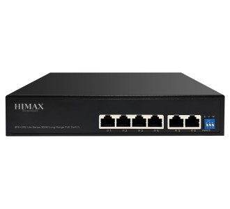HIMAX PoE switch PS1402E-L, 4x Ethernet PoE & 2x Ethernet θύρες, έως 100Mbps