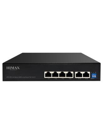 HIMAX PoE switch PS1402E-L, 4x Ethernet PoE & 2x Ethernet θύρες, έως 100Mbps