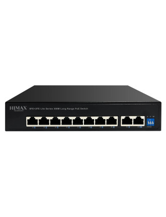 HIMAX PoE switch PS1802E-L, 8x Ethernet PoE & 2x Ethernet θύρες, έως 100Mbps