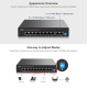 HIMAX PoE switch PS1802E-L, 8x Ethernet PoE & 2x Ethernet θύρες, έως 100Mbps