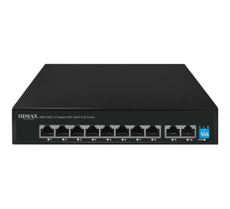 HIMAX PoE switch PS1802G, 8x Ethernet PoE & 2x Ethernet θύρες, έως 1000Mbps