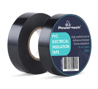 POWERTECH μονωτική ταινία υψηλής αντοχής PT-1030, 19mm, 20m, μαύρη