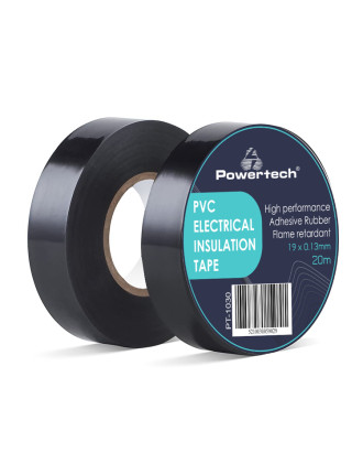 POWERTECH μονωτική ταινία υψηλής αντοχής PT-1030, 19mm, 20m, μαύρη