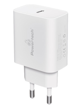 POWERTECH φορτιστής τοίχου PT-1043, USB-C, PD QC3.0, GaN, 30W, λευκός POWERTECH φορτιστής τοίχου PT-1043, USB-C, PD QC3.0, GaN, 30W, λευκός