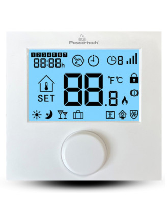 POWERTECH ψηφιακός θερμοστάτης αερίου PT-1047, λευκός POWERTECH ψηφιακός θερμοστάτης αερίου PT-1047, λευκός