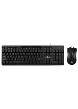 POWERTECH set ποντίκι & πληκτρολόγιο PT-1068, ενσύρματο, 1000DPI, μαύρο