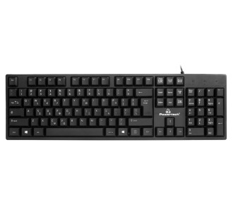 POWERTECH πληκτρολόγιο PT-1074, ενσύρματο, EN/GR, μαύρο