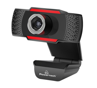 POWERTECH web camera PT-1078, 2.0MP Full HD, Plug & Play, 1.35m, μαύρη