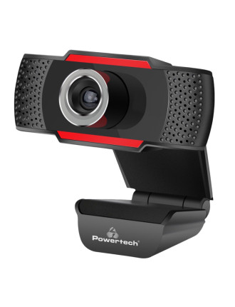 POWERTECH web camera PT-1078, 2.0MP Full HD, Plug & Play, 1.35m, μαύρη