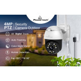 POWERTECH smart κάμερα PT-1086, 4MP, 4x digital zoom, Wi-Fi, PTZ, IP65