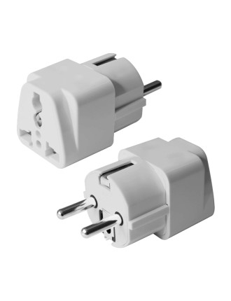 POWERTECH αντάπτορας ρεύματος PT-1097 German type/Universal, λευκό, 5τμχ POWERTECH αντάπτορας ρεύματος PT-1097 German type/Universal, λευκό, 5τμχ