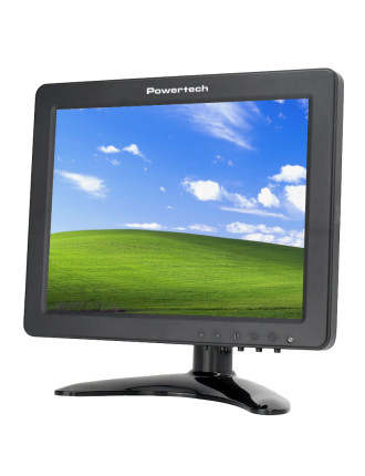 POWERTECH οθόνη LED PT-1108 8" 1024x768, IPS, HDMI/VGA/AV/BNC/USB, μαύρη