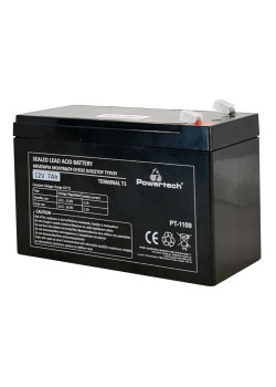 POWERTECH μπαταρία μολύβδου PT-1109, 12V 7Ah, T1