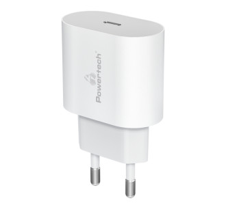 POWERTECH φορτιστής τοίχου PT-1150, USB-C, 12W, λευκός