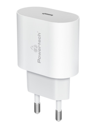 POWERTECH φορτιστής τοίχου PT-1150, USB-C, 12W, λευκός POWERTECH φορτιστής τοίχου PT-1150, USB-C, 12W, λευκός
