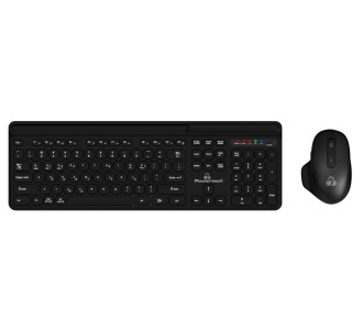 POWERTECH set ποντίκι & πληκτρολόγιο PT-1154, 2.4GHz & Bluetooth, μαύρο
