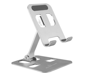 POWERTECH μεταλλική βάση smartphone/tablet PT-1159, 10", foldable, ασημί