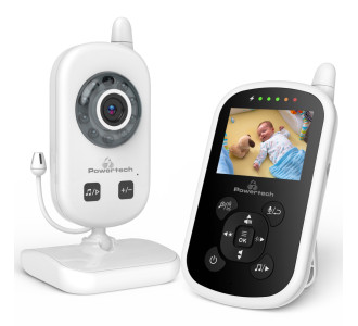 POWERTECH ενδοεπικοινωνία μωρού PT-1186, κάμερα & οθόνη 2.4", 480p