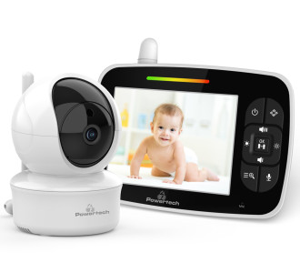 POWERTECH ενδοεπικοινωνία μωρού PT-1187, κάμερα & οθόνη 3.5", 480p, PTZ