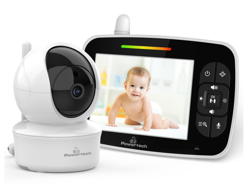 POWERTECH ενδοεπικοινωνία μωρού PT-1187, κάμερα & οθόνη 3.5", 480p, PTZ