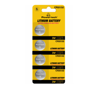 POWERTECH μπαταρίες λιθίου PT-1210, CR2032, 3V, 4τμχ
