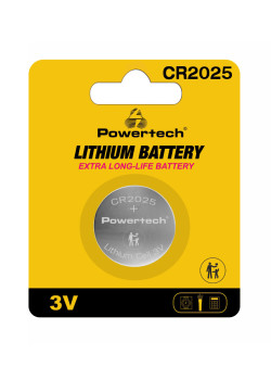 POWERTECH μπαταρία λιθίου PT-1211, CR2025, 3V, 1τμχ