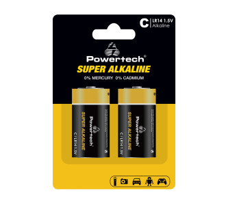 POWERTECH αλκαλικές μπαταρίες Super Alkaline PT-1216, LR14, 1.5V, 2τμχ POWERTECH αλκαλικές μπαταρίες Super Alkaline PT-1216, LR14, 1.5V, 2τμχ