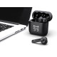 POWERTECH earphones με θήκη φόρτισης PT-1227, TWS, ENC, 30/480mAh, μαύρα