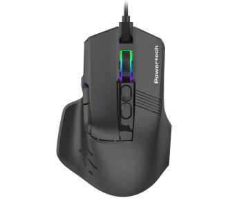 POWERTECH ενσύρματο gaming ποντίκι PT-1274, RGB φως, οπτικό, 12000DPI, μαύρο