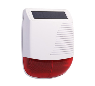 POWERTECH ηλιακή σειρήνα PT-1287, εξωτερικού χώρου, 120dB, κόκκινη