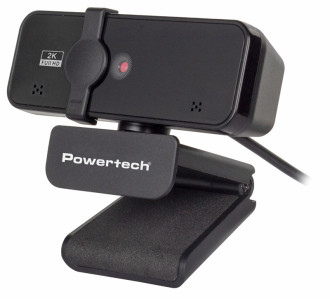 POWERTECH web camera PT-1291, 5MP, 2K Quad HD, αυτόματη εστίαση, 1.5m, μαύρη