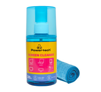 POWERTECH σπρέι καθαρισμού οθόνης PT-1312 με πανί μικροϊνών, 200ml