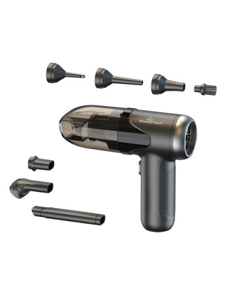 POWERTECH 2 σε 1 σκουπάκι χειρός & air duster PT-1315, 60W, 4000mAh, μαύρο