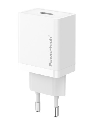 POWERTECH φορτιστής τοίχου PT-1320, USB, 12W, λευκός POWERTECH φορτιστής τοίχου PT-1320, USB, 12W, λευκός