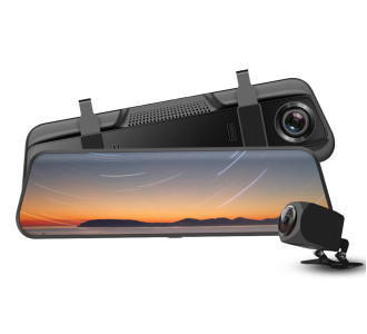 POWERTECH καθρέφτης αυτοκινήτου με κάμερες PT-1330, μπροστινή/οπισθοπορείας, 9.66" οθόνη, 1080p POWERTECH καθρέφτης αυτοκινήτου με κάμερες PT-1330, μπροστινή/οπισθοπορείας, 9.66" οθόνη, 1080p