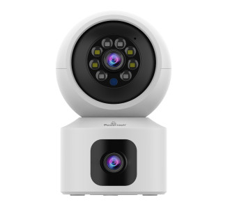 POWERTECH smart κάμερα PT-1338, 2MP, dual lens, WiFi, PTZ, SD
