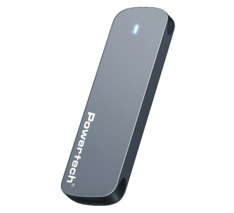 POWERTECH θήκη για M.2 SATA/NVMe SSD PT-1375, 10Gbps, γκρι