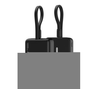 POWERTECH power bank PT-1376 με καλώδιο, 10000mah, magnetic wireless, 20W, μαύρο