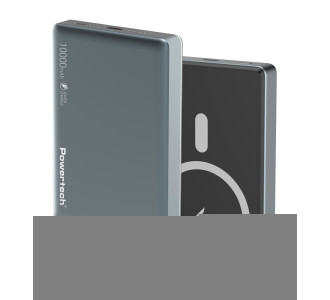 POWERTECH power bank PT-1377, 10000mah, magnetic wireless, 20W, γκρι