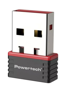 POWERTECH ασύρματος USB αντάπτορας δικτύου PT-1384, 150Mbps WiFi