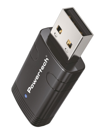 POWERTECH ασύρματος USB αντάπτορας δικτύου & Bluetooth 5.3 PT-1387, 900Mbps WiFi 6