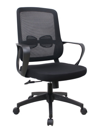 POWERTECH καρέκλα γραφείου PT-1391 με μπράτσα και ανάκλιση, ρυθμιζόμενο ύψος, μαύρη