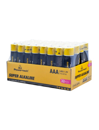 POWERTECH αλκαλικές μπαταρίες Super Alkaline PT-1402, AAA, 1.5V, 32τμχ